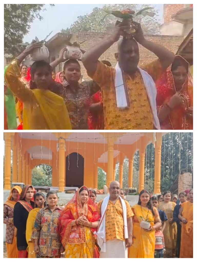 रामसनेहीघाट सर्व मनोकामना पूर्ण शिव मंदिर की भव्य कलश यात्रा