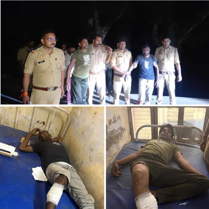 पुलिस मुठभेड़ तमंचो का धंधा करने अपराधियों का पर्दा पास