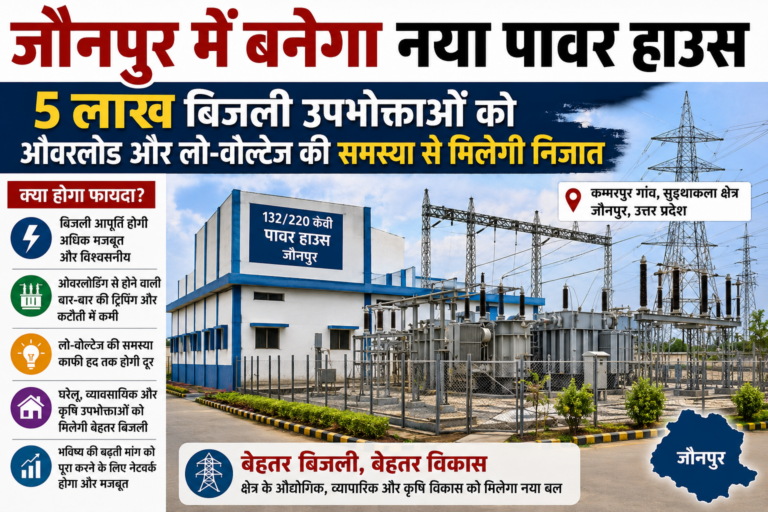 जौनपुर में बनेगा नया पावर हाउस, 5 लाख बिजली उपभोक्ताओं को ओवरलोड और लो-वोल्टेज की समस्या से मिलेगी निजात