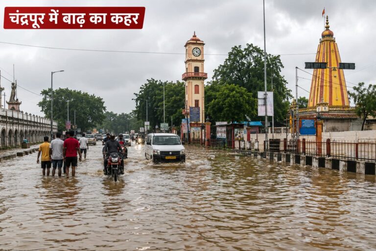 महाराष्ट्र में वर्धा नदी की महाबाढ़: चंद्रपुर जिले में बाढ़ जैसे हालात, सैकड़ों गांव प्रभावित
